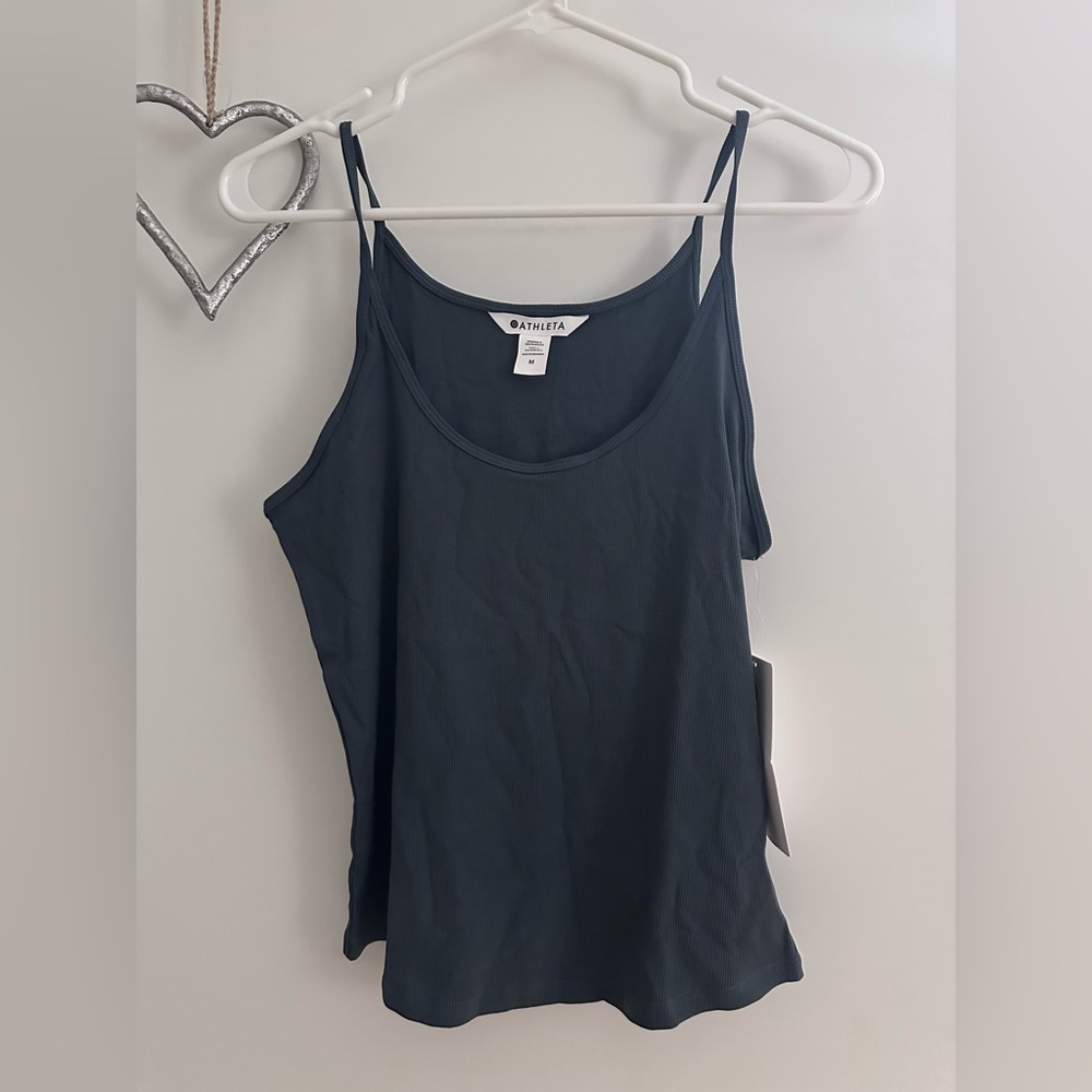 Athleta Navy Double-Strap Scoop Tank